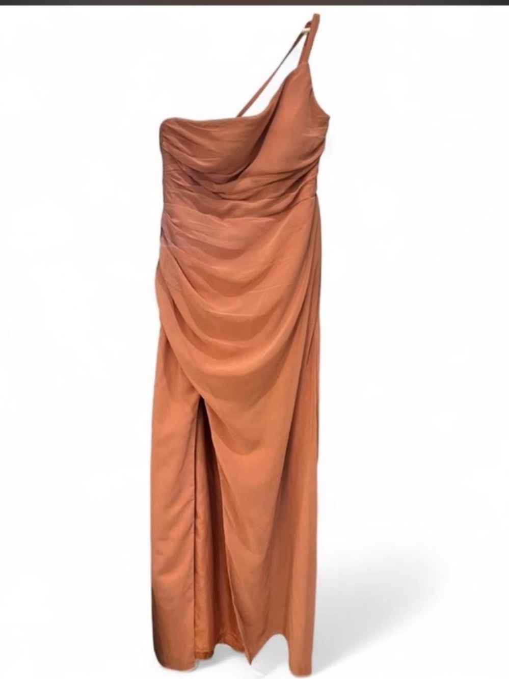 NWT Azazie Eren dress in champagne rose. size 12. - Picture 2 of 6
